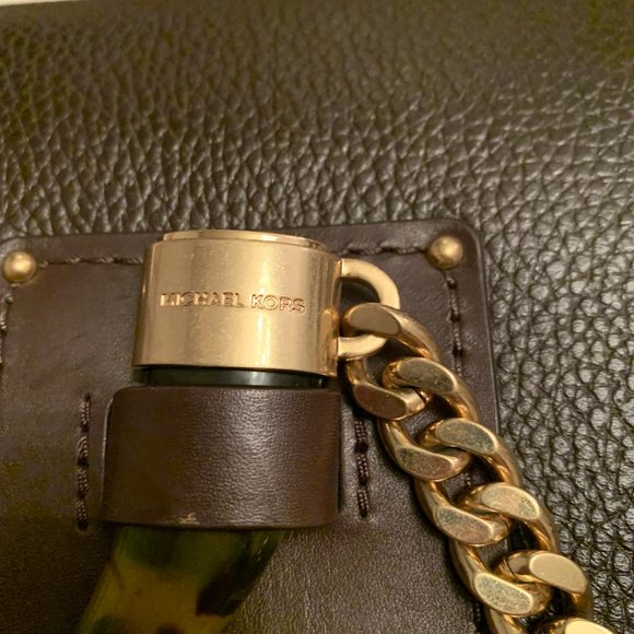 NWT Michael Kors Medium Leather Saddle Bag - Picture 3 of 16